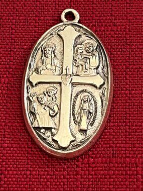 Vintage Creed Sterling Silver 4-Way Cross Medal